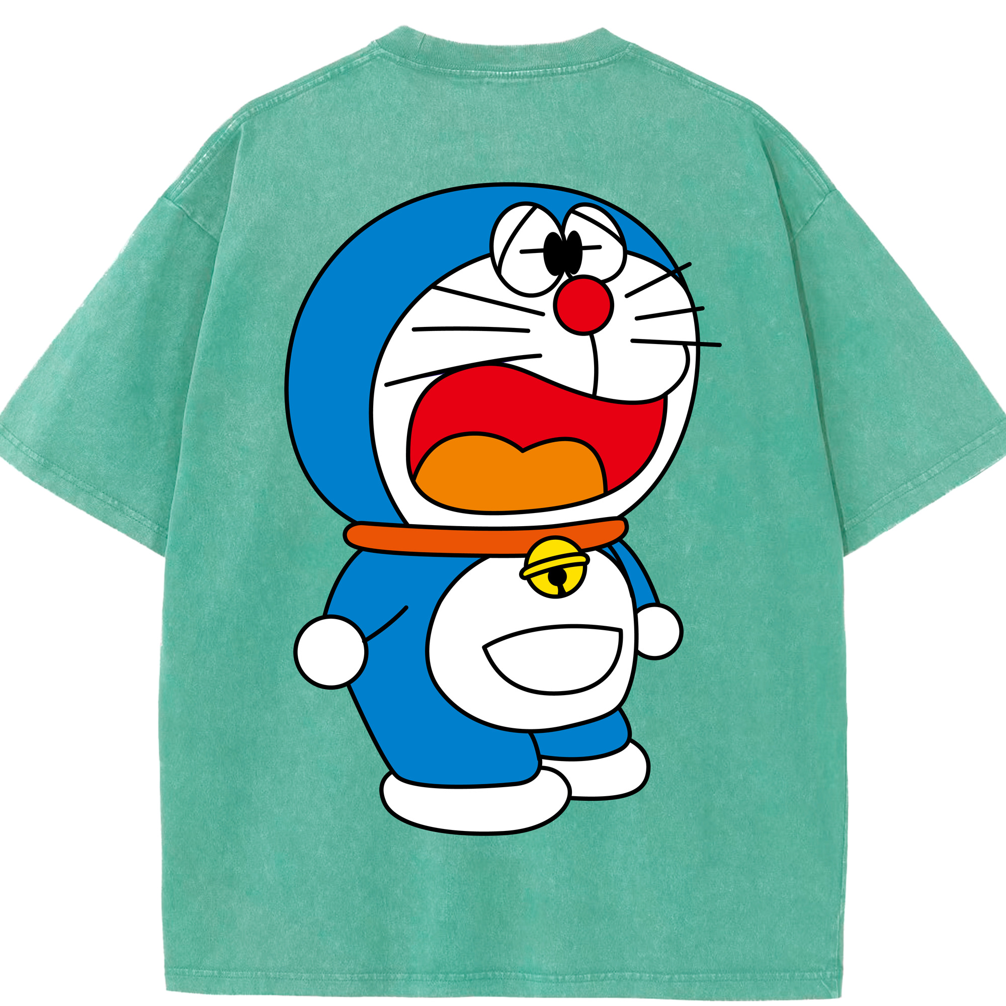 （画像用） ドラえもん Doraemon 綿100% ヴィンテージ風 半袖Tシャツ（背面プリント）